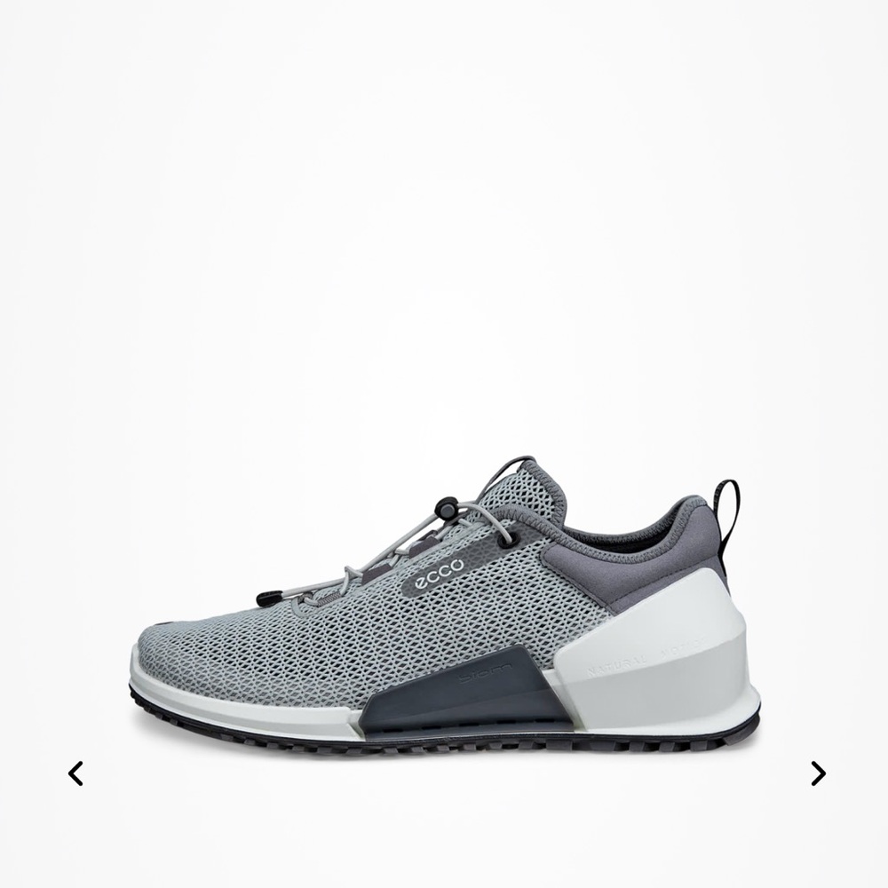 ECCO Men's Light Gray and White Sneakers